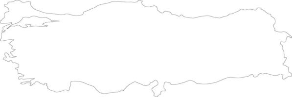 Turkey outline map vector