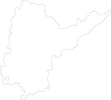 Andhra Pradesh India outline map vector