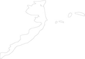 Acklins The Bahamas outline map vector