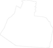 Al-Muthannia Iraq outline map vector