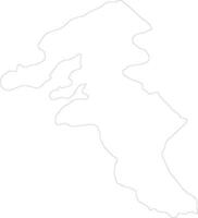 Ardebil Iran outline map vector