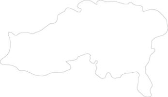 Batna Algeria outline map vector