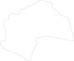 Al-Qadisiyyah Iraq outline map vector