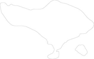 Bali Indonesia outline map vector