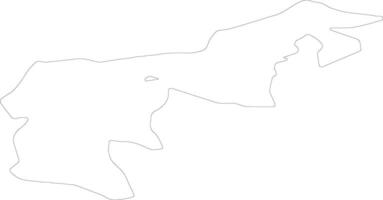 Appenzell Ausserrhoden Switzerland outline map vector