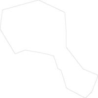 Al Muharraq Bahrain outline map vector