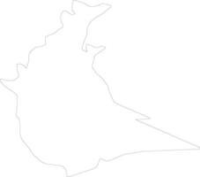 Al Qalyubiyah Egypt outline map vector