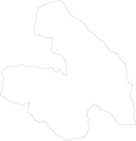 Bafing Ivory Coast outline map vector