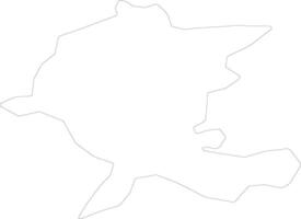 Agdam Azerbaijan outline map vector