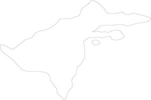 Abseron Azerbaijan outline map vector