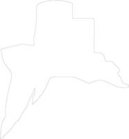 Al-Basrah Iraq outline map vector