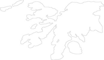 Argyll and Bute United Kingdom outline map vector
