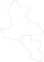 Babak Azerbaijan outline map vector