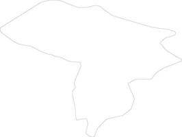 Agstafa Azerbaijan outline map vector