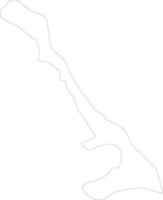Cat Island The Bahamas outline map vector