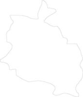 Chhukha Bhutan outline map vector