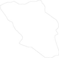 Chahar Mahall and Bakhtiari Iran outline map vector