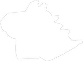 Barda Azerbaijan outline map vector