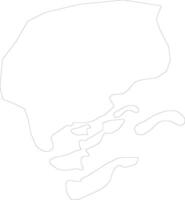 Central Andros The Bahamas outline map vector