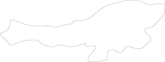 Boumerdes Algeria outline map vector