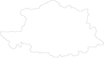 Caceres Spain outline map vector