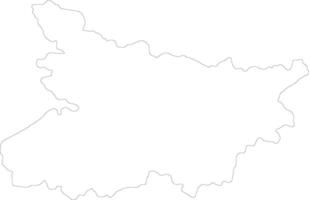 Bihar India outline map vector