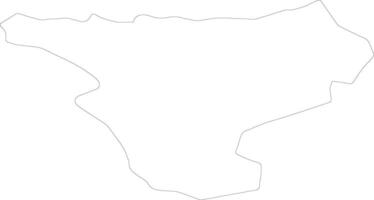 Cheshire Oeste y Chester unido Reino contorno mapa vector