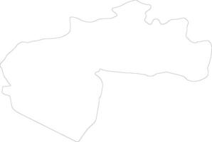 Biskra Algeria outline map vector