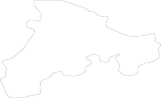 Bejaia Algeria outline map vector