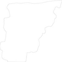 Borgou Benin outline map vector