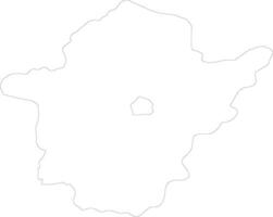 Bekes Hungría contorno mapa vector