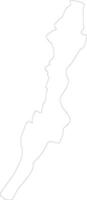 Bogota Colombia outline map vector