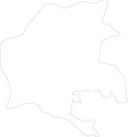 Beyla Guinea outline map vector