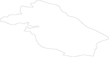 Central Ostrobothnia Finland outline map vector