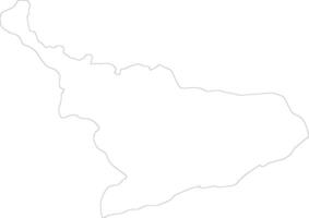 Central Ghana outline map vector