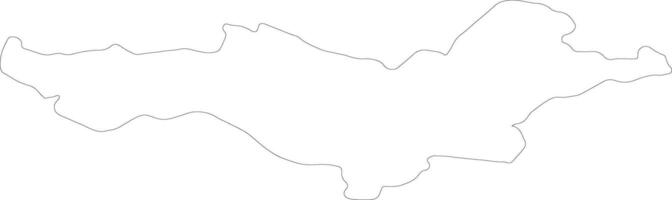 brodsko-posavska Croacia contorno mapa vector