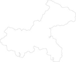 Chongqing China outline map vector