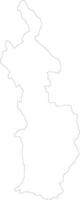 choco Colombia contorno mapa vector
