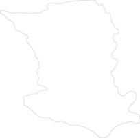 Deux-Sevres France outline map vector