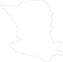 Deux-Sevres France outline map vector