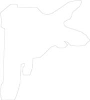 Dabola Guinea outline map vector