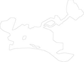 Dhekelia Dhekelia Sovereign Base Area outline map vector