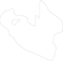 Gadabay Azerbaijan outline map vector