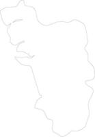 Goa India outline map vector