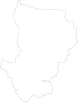 Dhaka Bangladesh outline map vector