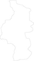 Cuvette-Ouest Republic of the Congo outline map vector