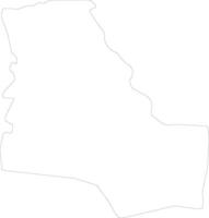 Dhi-Qar Iraq outline map vector