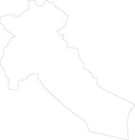 Djelfa Algeria outline map vector