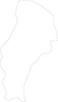 East Berbice-Corentyne Guyana outline map vector