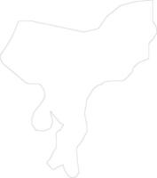 Dubreka Guinea outline map vector